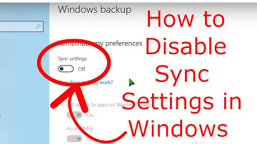 How to Disable Sync Settings in Windows