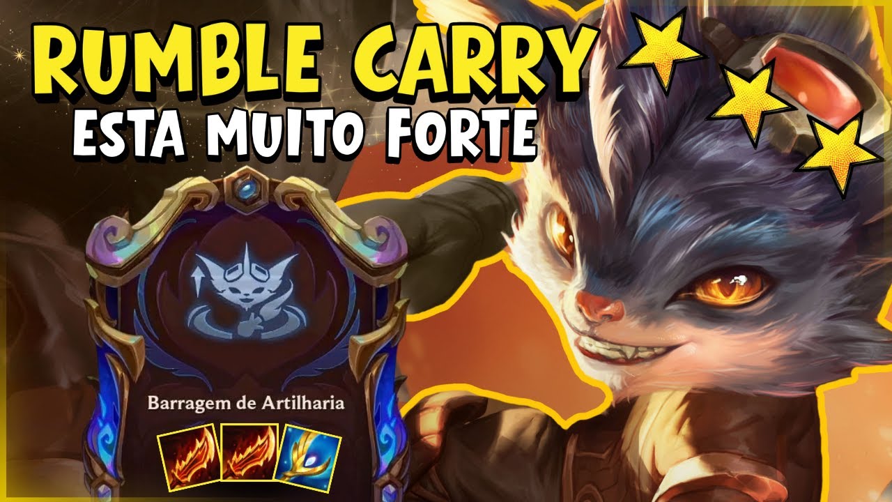 TESTEI RUMBLE CARRY E DEU MUITO CERTO! - TFT GAMEPLAY