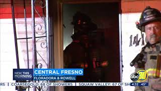 Fire officials investigating what sparked fire that damaged abandon house in Central Fresno