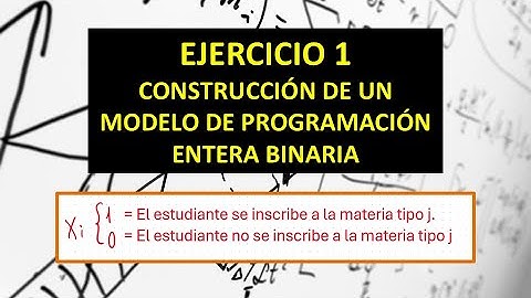 Programación Entera Binaria Optimización de Horarios y Selección de Materias (Ejercicio Resuelto 1)