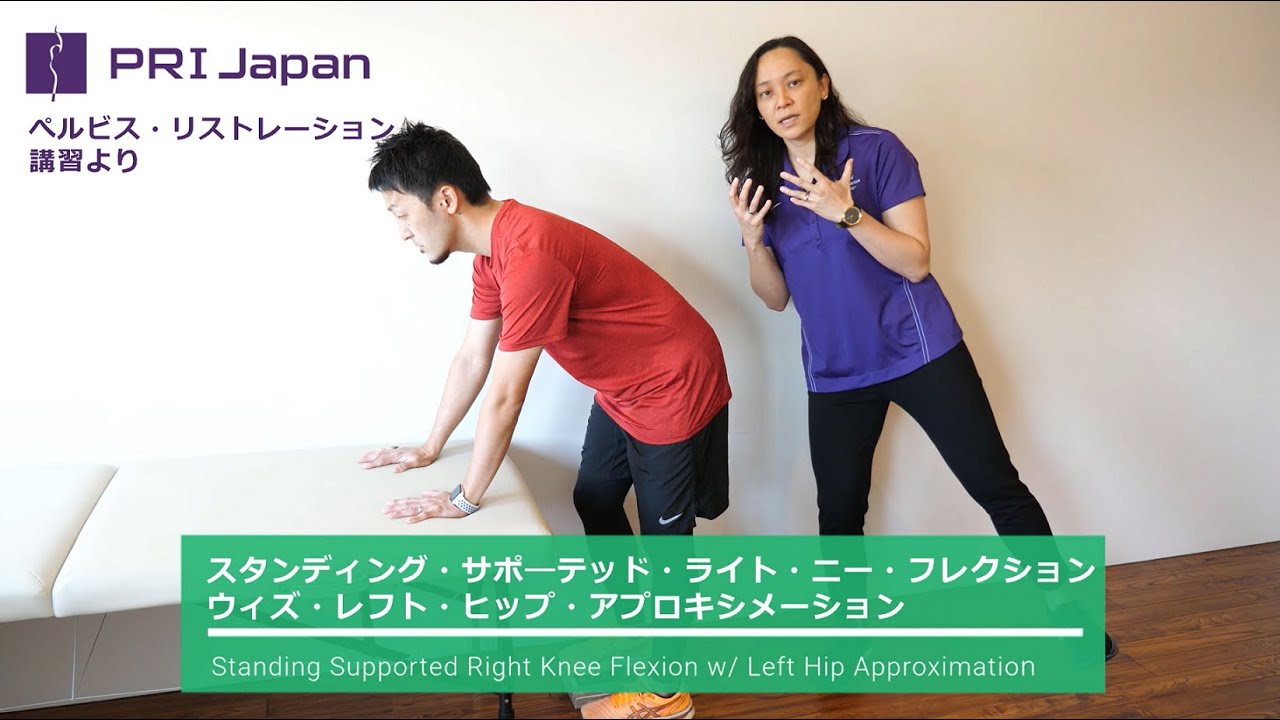 Ex.6 Standing Supported Right Knee Flexion with Left Hip Approximation
