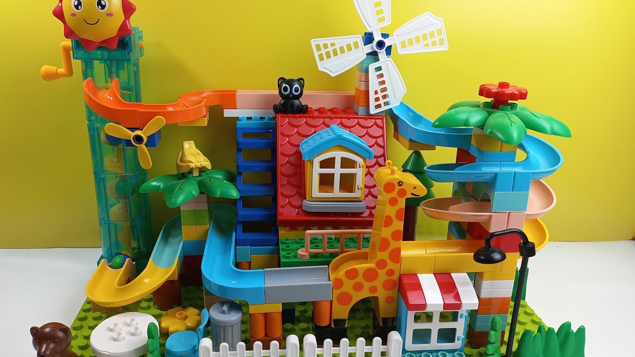 Satisfying Marble run zoo /building blocks /lego duplo/ Duplo Feelo marble run