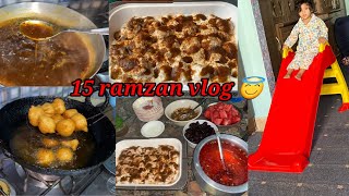 15 ramzan vlog | mash dal dahi bhalla  recipe |imli ki methi chatni #ramzanrecipe #dahibhalla