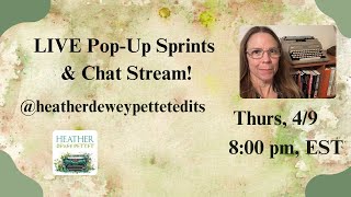 Pop-Up Sprints & Chat!