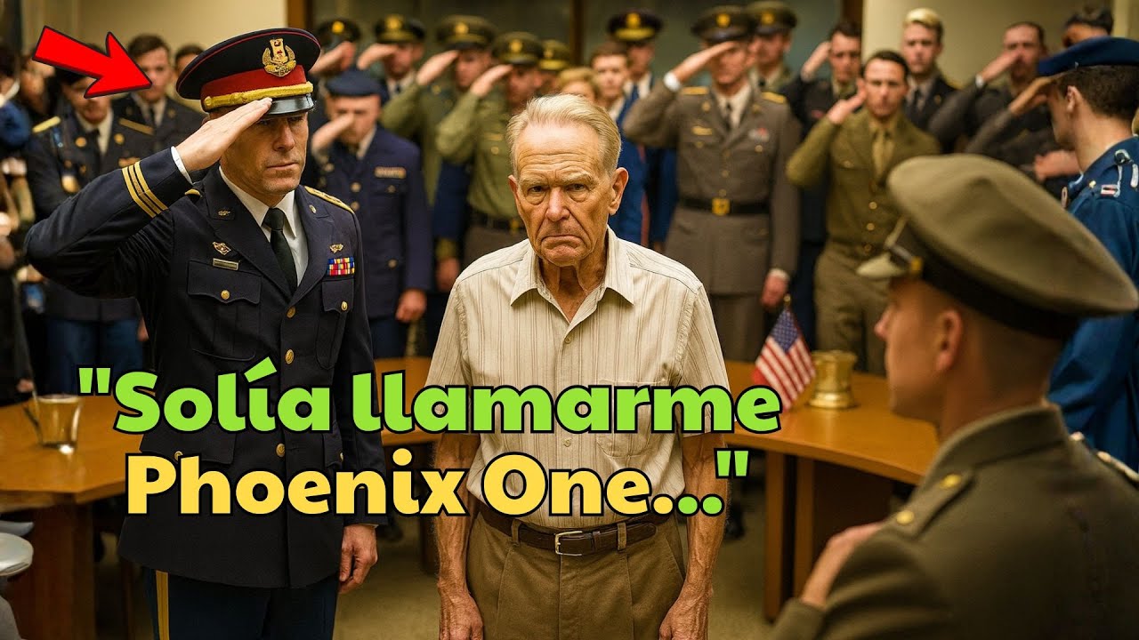 Los oficiales exigieron el call sign del anciano; dijo "Phoenix One" y todos lo saludaron.