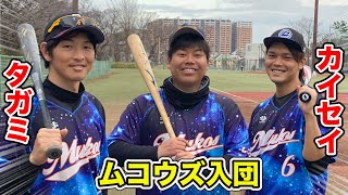 タガミとカイセイがムコウズに入団しました。
