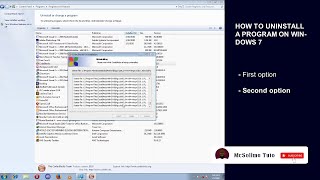 How to uninstall a program (codeblocks) from windows 7