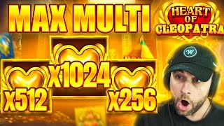 HUGE WINS with MAX MULTI on the *NEW* HEART OF CLEOPATRA!! (Bonus Buys)