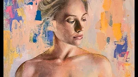 Painting an Abstract Watercolor Self Portrait / How to Paint a Portrait with Watercolor and Gouache