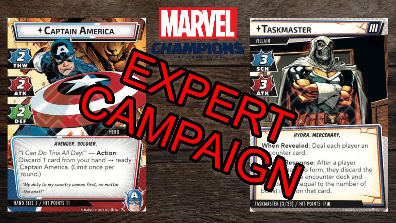 Expert Rise of Red Skull Campaign - Captain America vs Taskmaster in Marvel Champions the Card Game