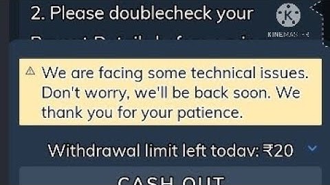 MX player withdraw problem solve we are facing some technical issues.don