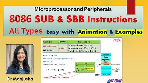 sub instruction in 8086