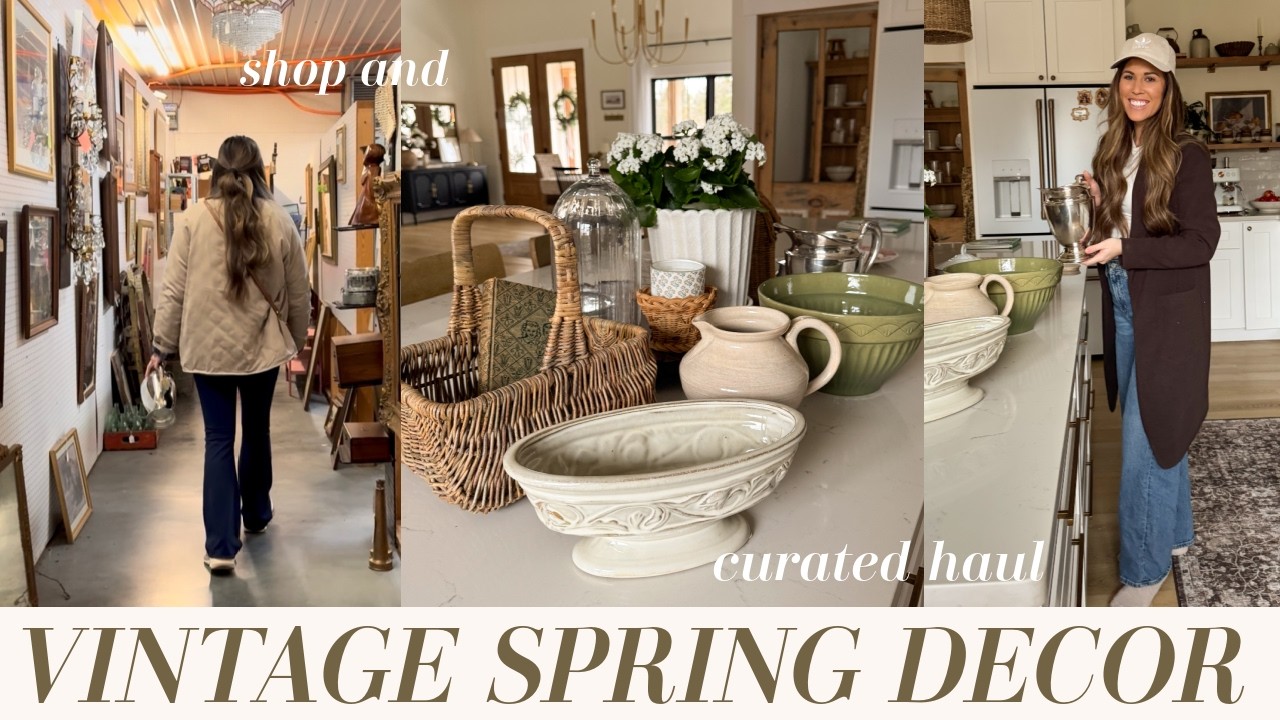 SPEND THE DAY WITH ME | Antique Spring Decor, Living Room Update, & Decor Haul