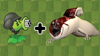 Bridge Worm + Peashooter vs Zombies | Pvz2 Game Play Gmod