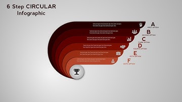 1.Adobe Illustrator Design -  6 Step Circular Infographic | Business Infographic