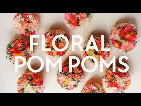 Video: How To Make Colorful Flower Pom Poms