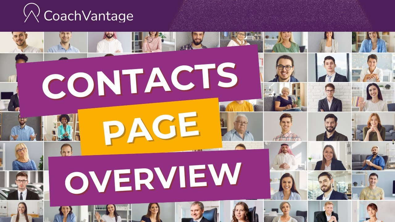 Contacts Page Overview | CoachVantage Tutorial - YouTube