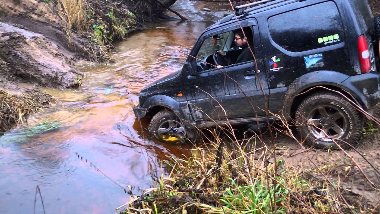 Через ручей на Suzuki Jimny 1 (1080p) YouTube