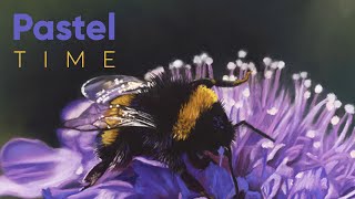 Bumblebee on a Flower in Soft Pastel - Narrated Timelapse screenshot 1