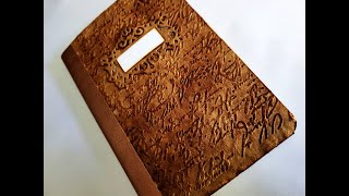 Tuto Couverture Effet Cuir avec du Papier Kraft #tutorial #action #inloveartshop #scrapbooking