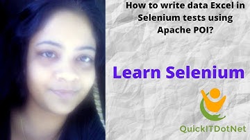 How to write data Excel in Selenium tests using Apache POI?