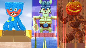 Monster Demolition GIANTS 3D Mobile  All Level Gameplay Walkthrough iOS Android Satisfying Game