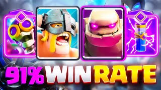 91% WIN RATE WITH BEST GOLEM DECK FOR TOP LADDER - GOLEM IS BACK ✌🏻