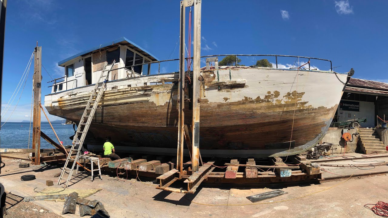 DIY wooden boat family project, Tasmania Australia. - YouTube