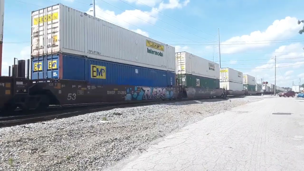 All-EMDs on 191-car long NS 203 thru Gainesville, Ga on 6/4/22