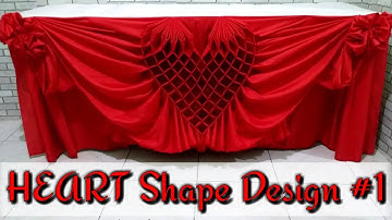 HEART Shape Design #1 Tutorial Table Skirting|Heart shape |Diamond Design|Flower Design|Rose design
