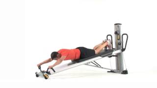 Total Gym Exercise: Inverted Prone - Pushup; Press; Jack Knife
