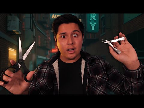 ASMR | The SKETCHY Haircut and Spa | Scissors, Close Whispers, Hairstyling, Cleansing