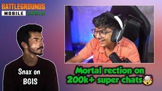 Snax on Rog Phone bann in bgmi . | Mortal rection on 200k+ superchat?