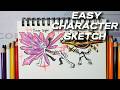 How to Draw Body with Crystal, Black hole | Easy Character Sketch