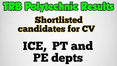 trb result 2022/trb polytechnic result 2022/trb poly result/trb cv list/trb cv/trb result 2022 tn