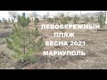 Мариуполь Левобережный пляж - сосновый лес и новые тротуары - весна 2021