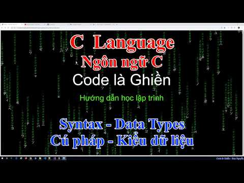 236 - C - Syntax - Data Types - Cú pháp - Kiểu dữ liệu