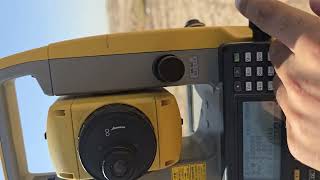 طريقة حساب المسافة بين نقطتين MLM بالتوتل ستيشن || Topcon Total Station
