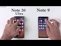 SAMSUNG Note 20 Ultra vs Note 9 : Speed Test + Size Comparison + Ram Management