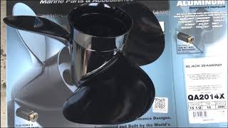 QuickSilver Aluminum Performance Propeller QA2014X Unboxing   boat propeller
