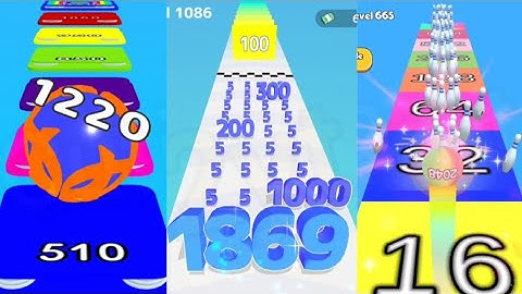 Ball Run Numbers Game vs Number Master Run 2048 Merge Master Infinity Gameplay Challenge 👌 😎