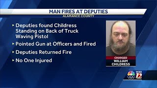 Alamance County man facing felony charges after being accused of firing gunshots at deputy