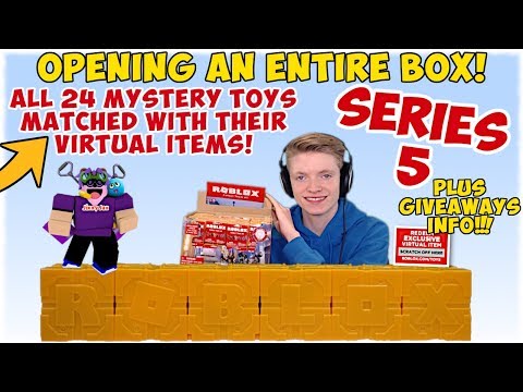 Roblox Series 5 Mystery Box Toys Opening Entire Box - download unboxing huge lot case of roblox series 5