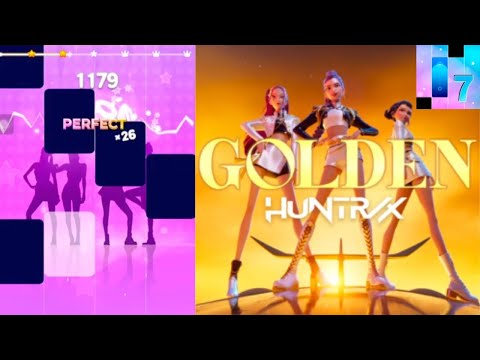 HUNTR/X - Golden (Lyrics) in Piano Tiles 7 | KPop Demon Hunters 