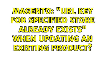 Magento: "URL key for specified store already exists" when updating an existing product?