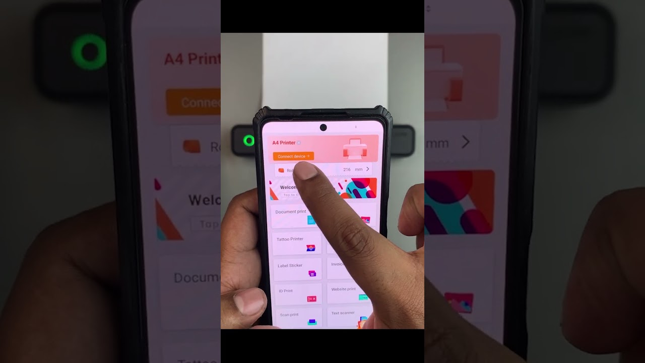 How to Connect to Mobile via SharpFox App? | SEZNIK A4 Lite Printer