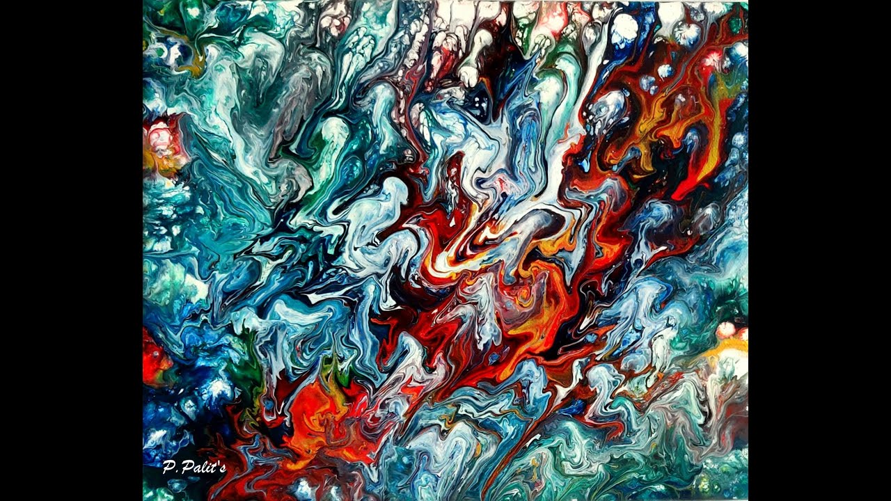 Acrylic Pouring - First Try - YouTube