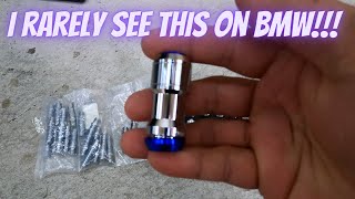 BMW stud conversion & 3pc. tuner style lug nut install