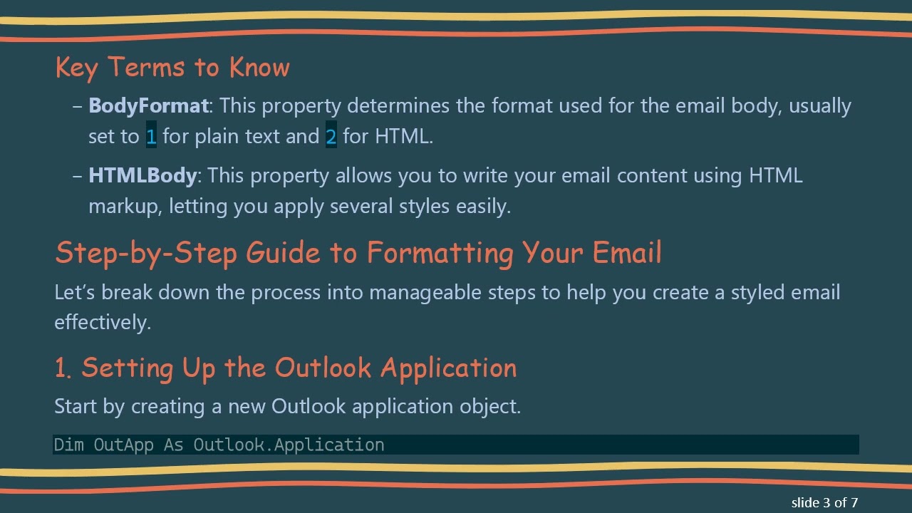 Formatting Your VBA Emails: A Step-by-Step Guide to Adding Style!