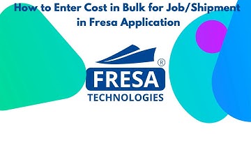How to Enter Cost in Bulk for Job/Shipment in Fresa Application